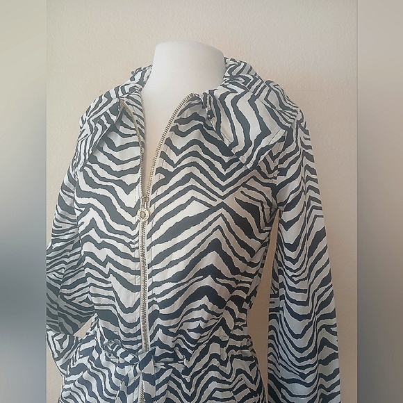 DANA BUCHMAN Zebra Print Women's LIGHTWEIGHT SILK FEEL Jacket - Picture 4 of 10